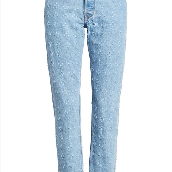 Levi’s 501 Skinny Jeans Snowflakes - Picture 5 of 8